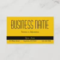 Solid Yellow Business Card