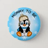 Cute Baby Penguin | Mommy To Be Baby Shower Button
