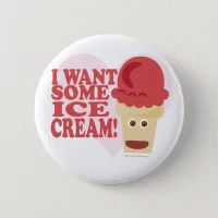 All About Ice Cream! Button