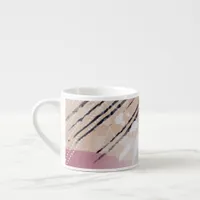 Modern Abstract floral trendy artsy Espresso Cup