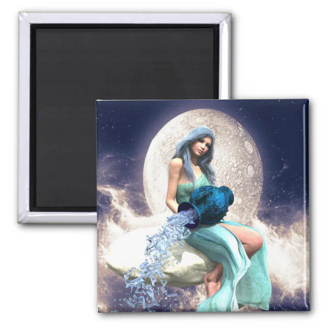 Aquarius – Woman Pouring Water From a Jug Magnet