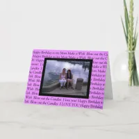 Personalized Photo Happy Birthday to my Mom Card