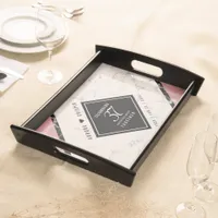 Elegant 37th Alabaster Wedding Anniversary Serving Tray