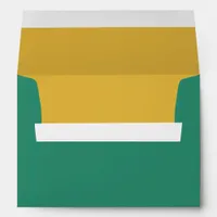 Viridian Gold Insert Wedding Envelope