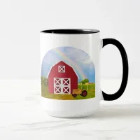 Add Your Name to Red Barn with Blue Sky Mug