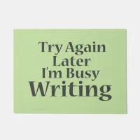 Busy Writing Saying Author At Work Design Doormat