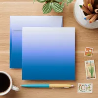 Beach blue White Coastal Ombre Stationery Envelope