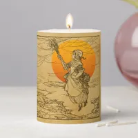 Vintage Halloween Witch Pillar Candle