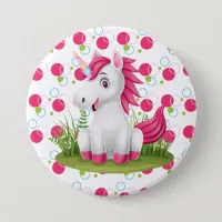 Cute Unicorn Birthday Button Favor