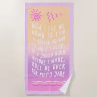 Suntanner's Prayer Orchid Pink ID419 Beach Towel