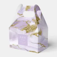 Lux Ink Lavender Abstract ID990 Favor Boxes