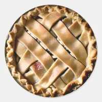 Apple Pie with a Fancy Crust Classic Round Sticker