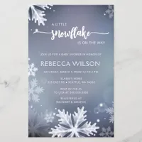 Budget Snowflake is On the Way Boy Baby Shower