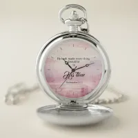 "He Made Everything Beautiful" Verse Sunset Pocket Watch