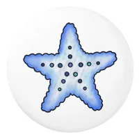 Starfish Nautical Beach House Ceramic Knob