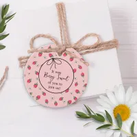 Strawberry Baby Shower Hand Drawn  Berry Sweet Favor Tags