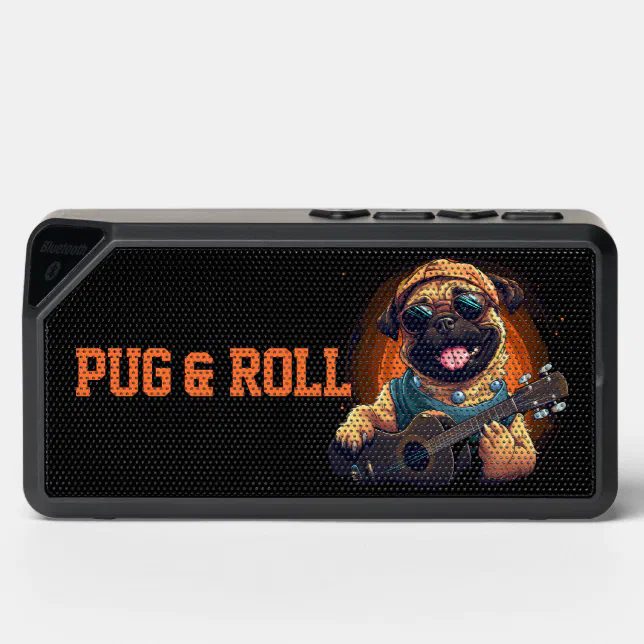 Pug & Roll Music Lover Cartoon Bluetooth Speaker