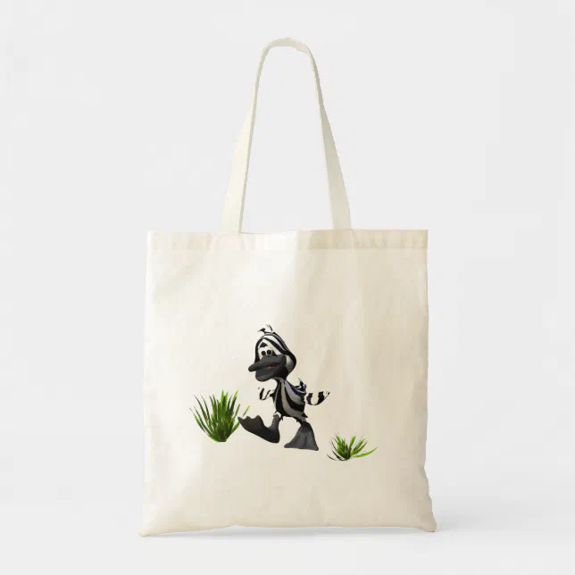 Cute Cartoon Zebra Duck Tote Bag