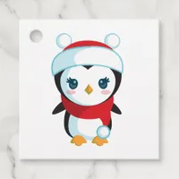 Cute Christmas Penguin Favor Tags