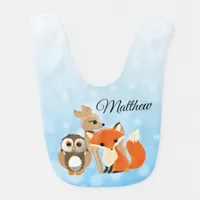 Personalized Woodland Creatures Baby Bib