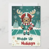 Funny Reindeer Football Christmas Card