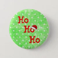 Ho Ho Ho Santa Claus Hat Button