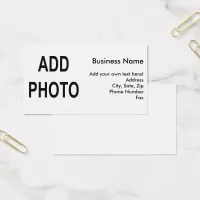 Add Logo or Photo Company Info Business Card