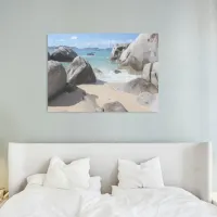 Scenic Beach at The Baths on Virgin Gorda, BVI Poster