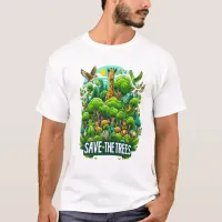 Majestic Giraffe in Forest Harmony T-Shirt