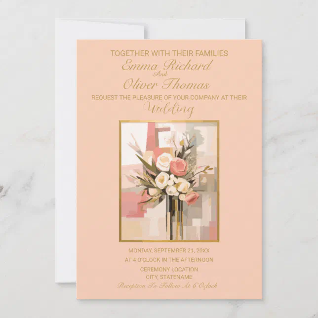 Modern Abstract Elegant Wedding Invitation
