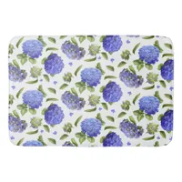 Blue Hydrangeas Bathroom Mat