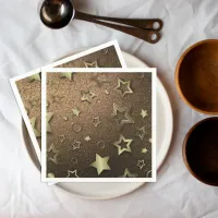 Festive Party Celebration Faux Gold Stars Napkins