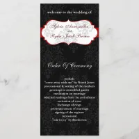 red black Wedding program