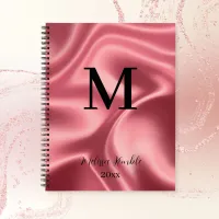 Pink Silk Monogram  Notebook