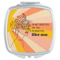 Beautiful and One-of-a-Kind Confident  Compact Mirror