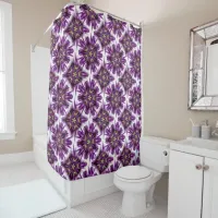 Kaleidoscopic Dutch Iris Purple Sensation Shower Curtain