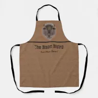 Rustic Western Plains Bison Apron