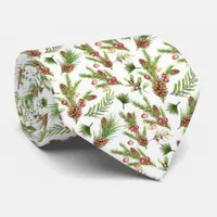 Pretty Pine Cones and Cuttings Botanical Neck Tie