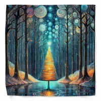 Iridescent Holiday Dream 🎄 Glowing Christmas Tree Bandana