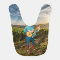 Funny Baby Boy on the Farm Playing Guitar Bib