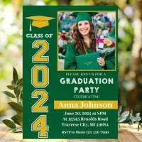 Class of 2024 Green Yellow Graduation Invitatio Invitation