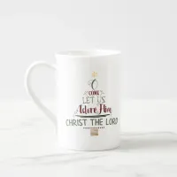 CUSTOMIZABLE O Come Let Us Adore Him Bone China Mug