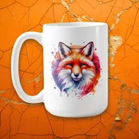 Watercolor Fox Illustration Personalized Coffee Mug