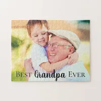 Cute Best Grandpa Photo Jigsaw Puzzle