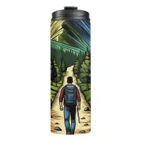 Man Hiking the Trails Thermal Tumbler