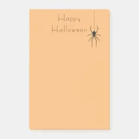 Happy Halloween Black Spider Orange  Post-It Notes