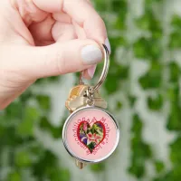 Mother's Day Pink Floral Love Unconditional Keychain