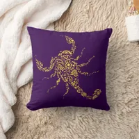 Bohemian Stylised Scorpion Design Throw Pillow