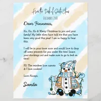 Personalized Letter from Santa + Coloring Page