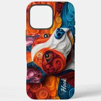 Colorful Pitbull Terrier Portrait iPhone 16 Pro Max Case